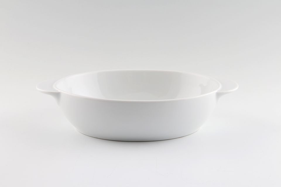 Denby White Oval Dish Eared
