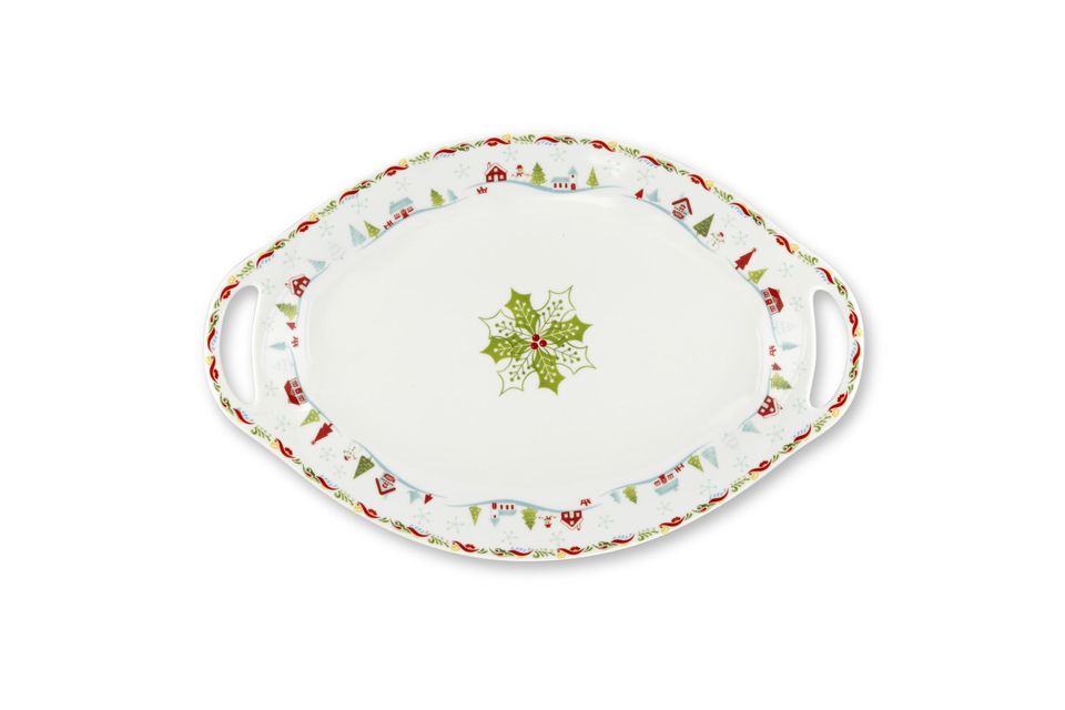 Portmeirion Christmas Wish Oval Plate With Handles