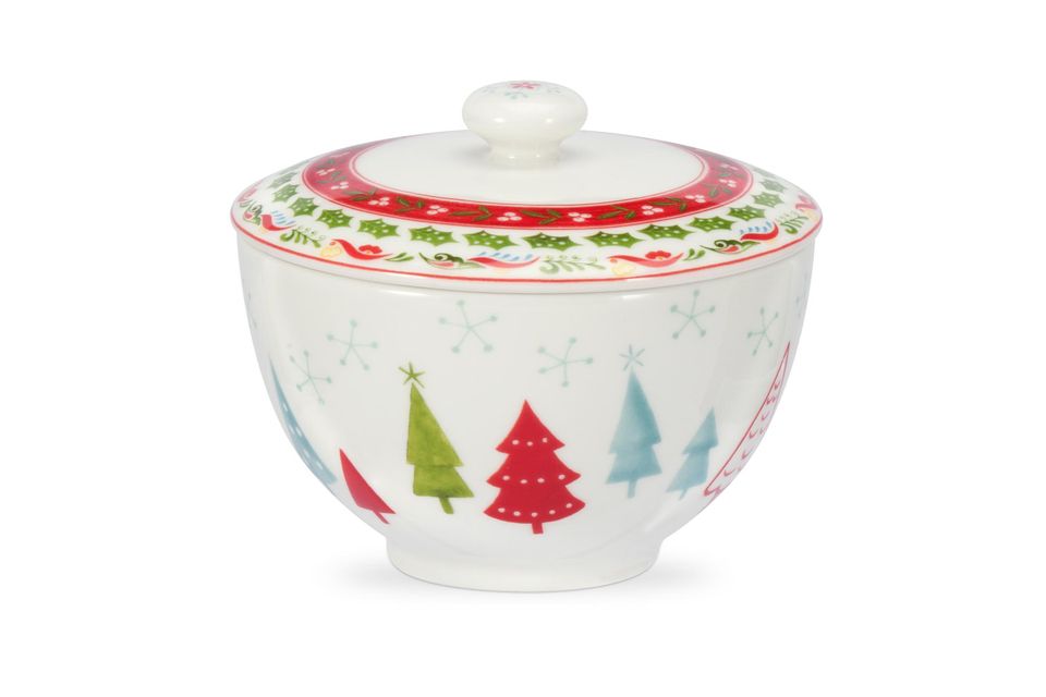 Portmeirion Christmas Wish Sugar Bowl - Lidded (Tea)