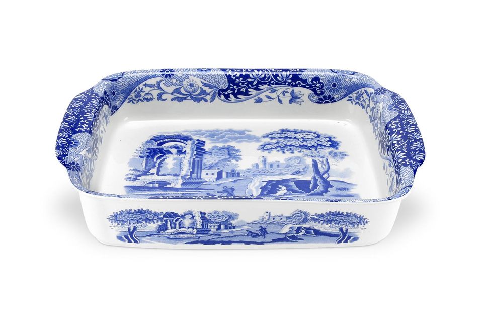 Spode Blue Italian Baking Dish Rectangular - porcelain 12" x 9 1/2"