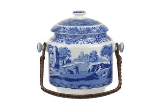 Spode Blue Italian Biscuit Jar + Lid 200th Anniversary