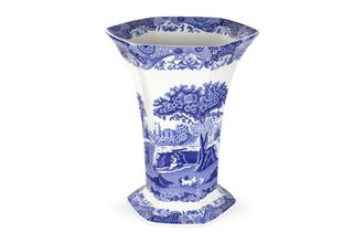 Spode Blue Italian Vase Hexagonal