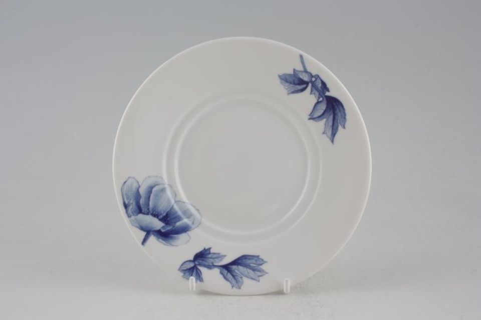Royal Worcester Peony - Blue Tea Saucer 3 1/4" well, for straight sided cup 6 1/4"