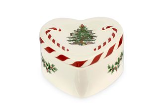 Sell Spode Christmas Tree Box Peppermint Lidded Heart Box