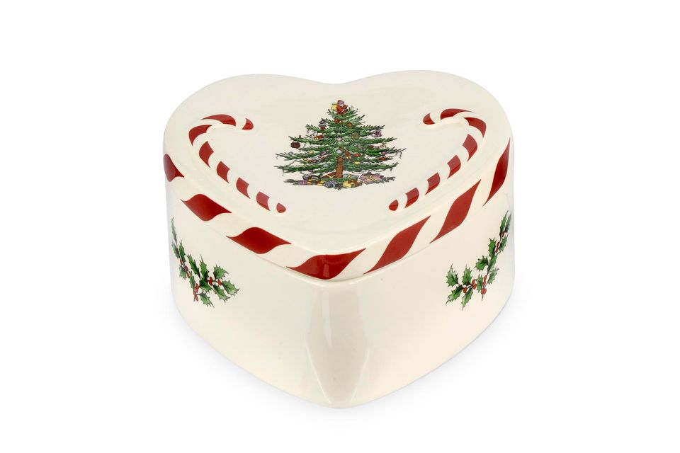 Spode Christmas Tree Box Peppermint Lidded Heart Box