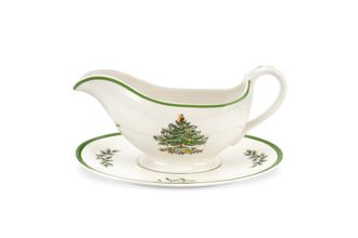 Sell Spode Christmas Tree Sauce Boat and Stand