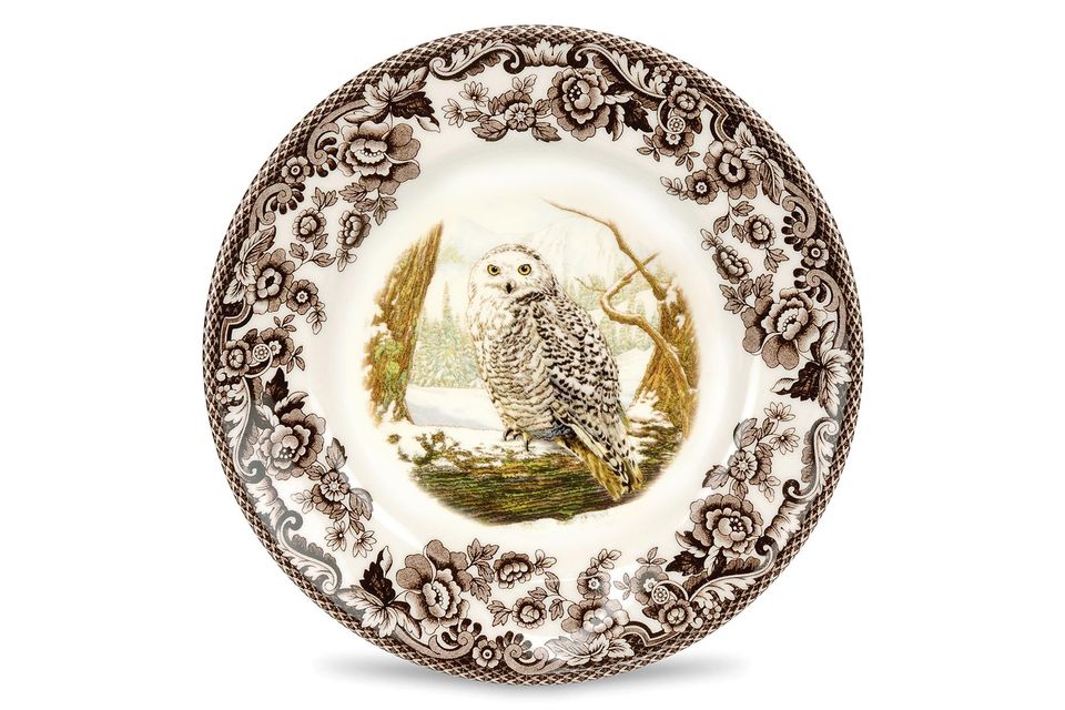 Spode Woodland Salad/Dessert Plate Snowy Owl 9 1/4"