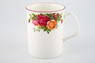 Royal Albert Old Country Roses - Made in England Mug Straight Sided - Pink Rim 3" x 3 3/4"