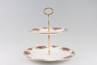 Sell Royal Albert Old Country Roses - Made in England 2 Tier Cake Stand 10 1/4" plate and 8 1/4" plate