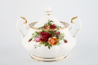 Royal Albert Old Country Roses - Made in England Sugar Bowl - Lidded (Tea) 2 handles