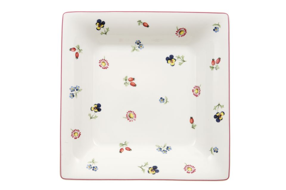 Villeroy & Boch Petite Fleur Square Plate Deep 8 1/2"
