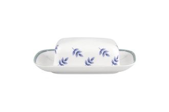 Villeroy & Boch Switch 3 Butter Dish + Lid Deep base with thin green edge. Lid has only leaf pattern.