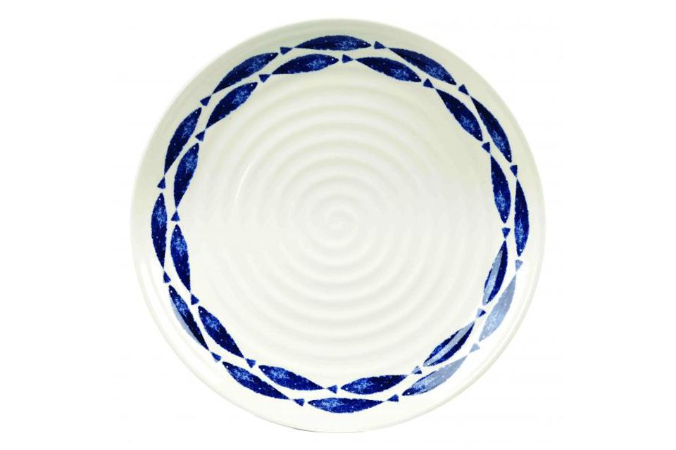 Churchill Sieni - Fishie on a Dishie Dinner Plate Coup Shape, Ridged 26cm
