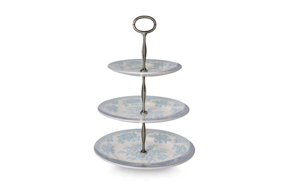 Burleigh Blue Asiatic Pheasants 3 Tier Cake Stand