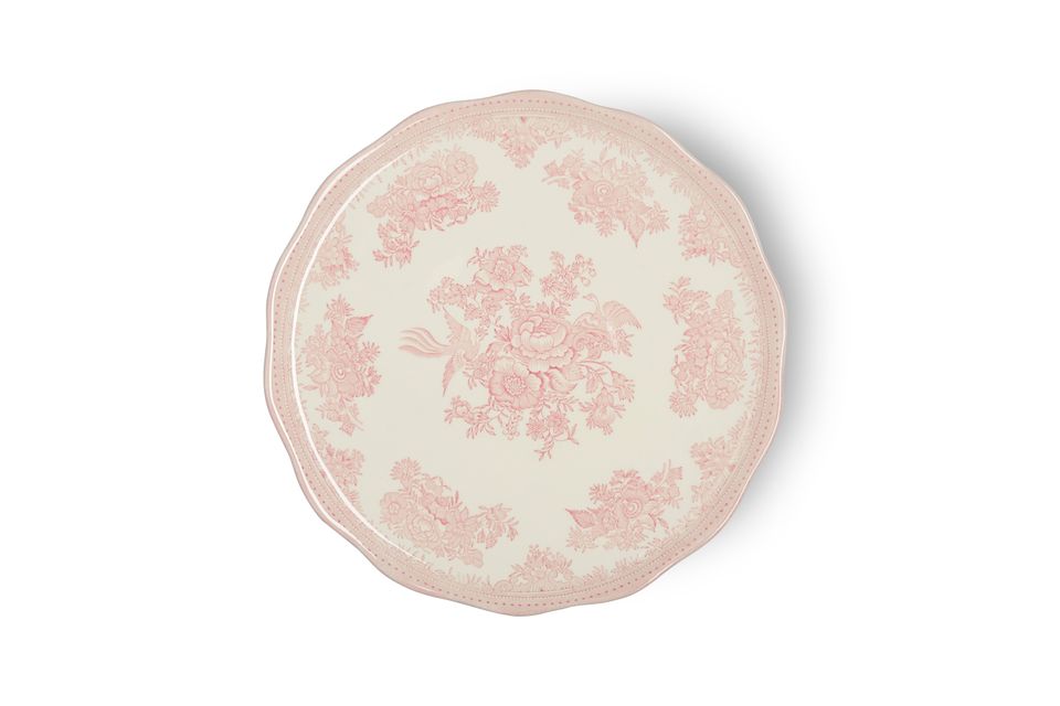 Burleigh Pink Asiatic Pheasant Cake Plate