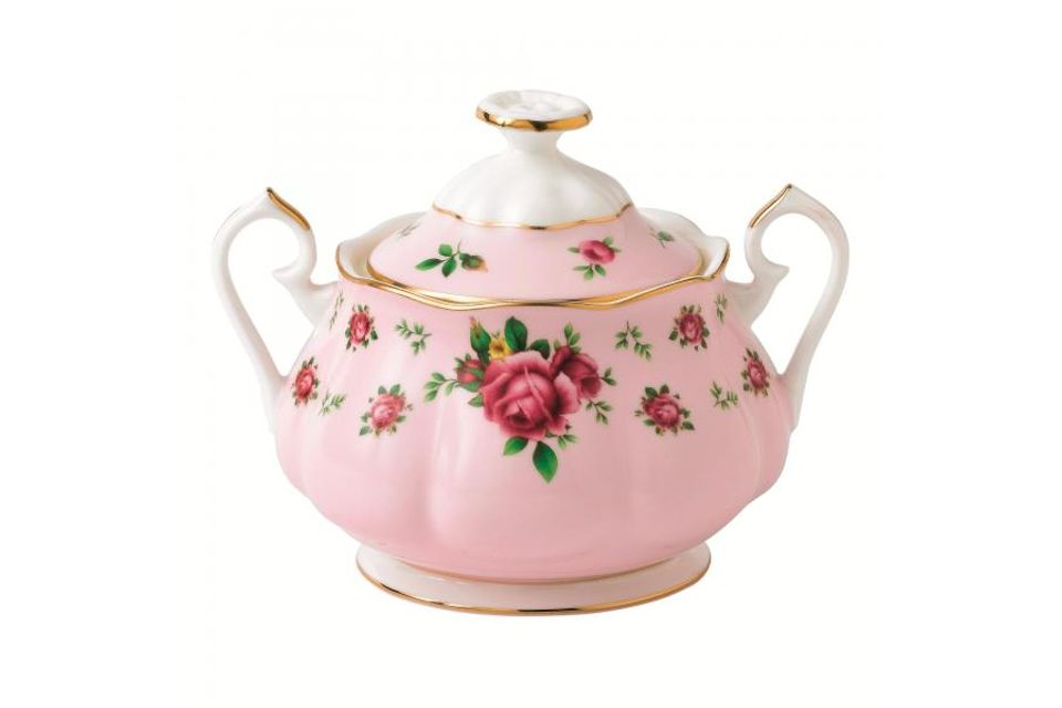 Royal Albert New Country Roses Pink Sugar Bowl - Lidded (Tea)