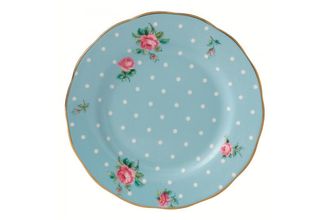 Royal Albert Polka Blue Tea Plate Vintage