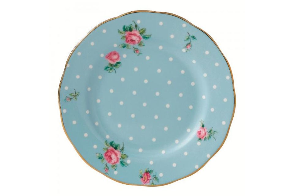 Royal Albert Polka Blue Tea Plate Vintage