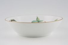 Royal Worcester Evesham - Gold Edge Soup / Cereal Bowl Coupe Cut Apple, Whole Apple, Blackberries 6 3/4" thumb 1
