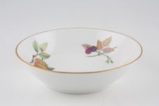 Royal Worcester Evesham - Gold Edge Soup / Cereal Bowl Coupe Cut Apple, Whole Apple, Blackberries 6 3/4" thumb 3