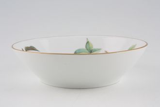 Royal Worcester Evesham - Gold Edge Soup / Cereal Bowl Coupe Cut Apple, Whole Apple, Blackberries 6 3/4"