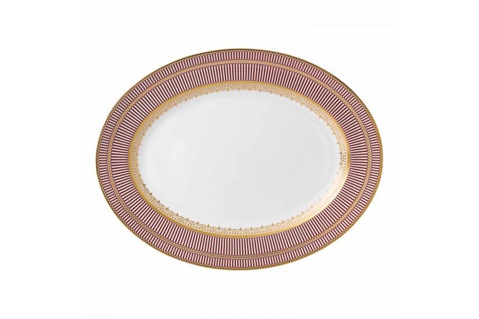 Wedgwood Anthemion Ruby Oval Plate