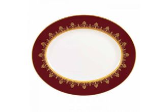 Wedgwood Anthemion Ruby Oval Plate