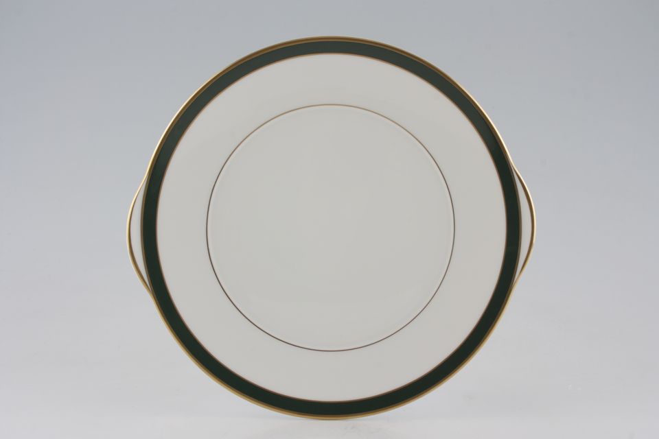 Royal Grafton Warwick - green Cake Plate 9 5/8"