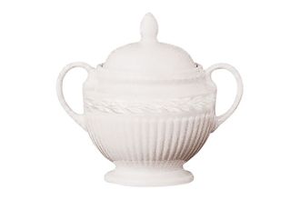 Wedgwood Edme White Sugar Bowl - Lidded (Tea)