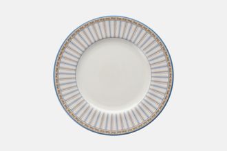 Royal Doulton Provence - Blue + Beige - T.C.1289 Salad/Dessert Plate Striped Rim 8"