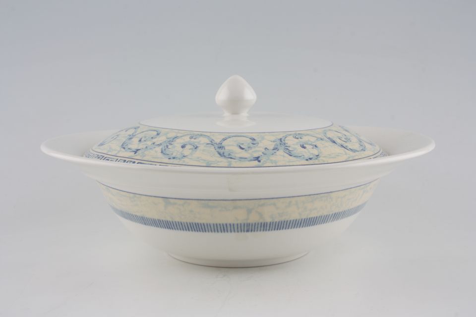 Johnson Brothers Acanthus - Blue Vegetable Tureen with Lid