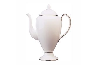 Wedgwood Sterling - White with Silver Band Coffee Pot