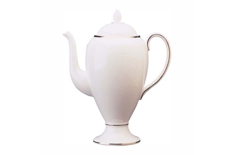 Wedgwood Sterling - White with Silver Band Coffee Pot