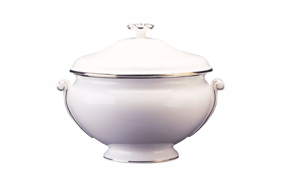 Wedgwood Sterling - White with Silver Band Soup Tureen + Lid
