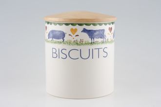 Wood & Sons Jacks Farm Storage Jar + Lid Biscuits, Straight sided, Wooden Lid 5 1/2"