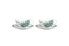 Jasper Conran for Wedgwood Chinoiserie White Teacup & Saucer Set of 2 Boxed thumb 1