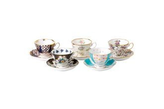 Royal Albert 100 Years of Royal Albert Set of Teacups and Saucers Boxed Set of 5, 1900-1940