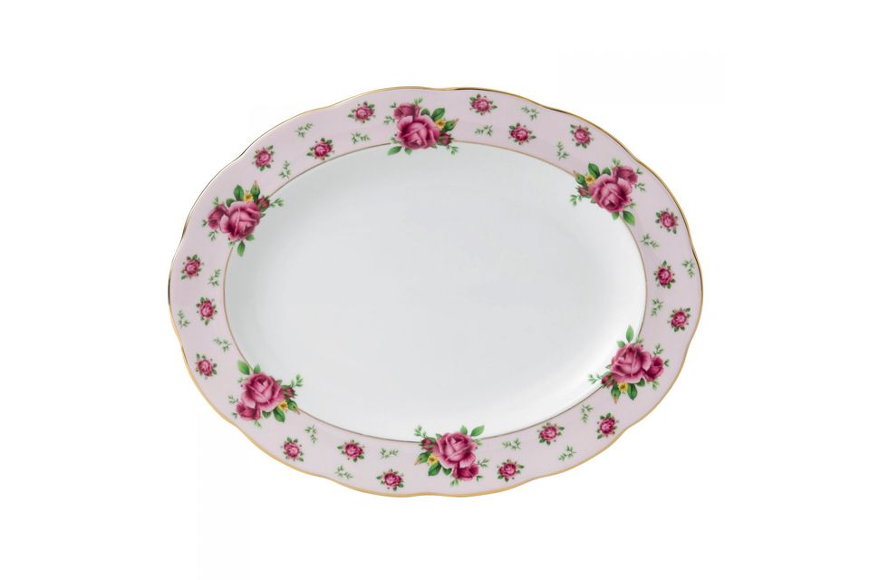 Royal Albert New Country Roses Pink Oval Platter 33cm