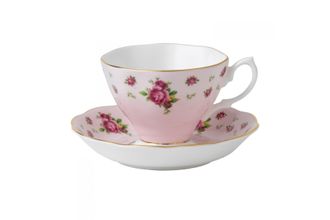 Royal Albert New Country Roses Pink Teacup & Saucer Boxed