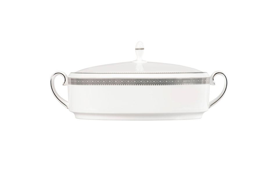 Vera Wang for Wedgwood Lace Platinum Vegetable Tureen with Lid 1.4l