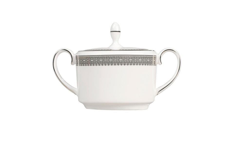 Vera Wang for Wedgwood Lace Platinum Sugar Bowl - Lidded (Tea)