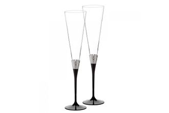 Vera Wang for Wedgwood Gifts & Accessories Toasting Flute Pair With Love Noir