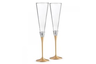 Vera Wang for Wedgwood Gifts & Accessories Toasting Flute Pair With Love Gold