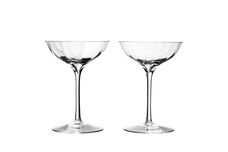 Waterford Elegance Pair of Champagne Saucers Optic Champagne Bell Coupe thumb 1