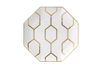 Wedgwood Gio Gold Side Plate Gift Boxed - White Octagonal 23cm