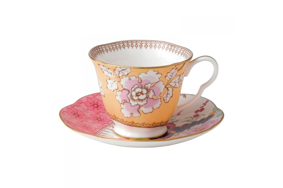 Wedgwood Butterfly Bloom Teacup & Saucer Yellow
