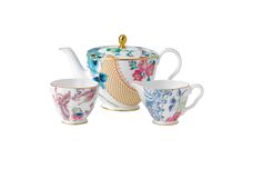 Wedgwood Butterfly Bloom Teapot, Sugar and Cream Set thumb 1