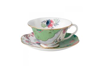 Wedgwood Butterfly Bloom Teacup & Saucer Green