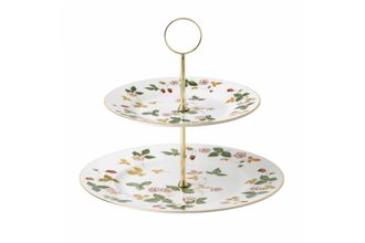 Wedgwood Wild Strawberry 2 Tier Cake Stand Gift Boxed