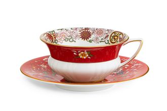 Wedgwood Wonderlust Teacup & Saucer Crimson Orient 150ml